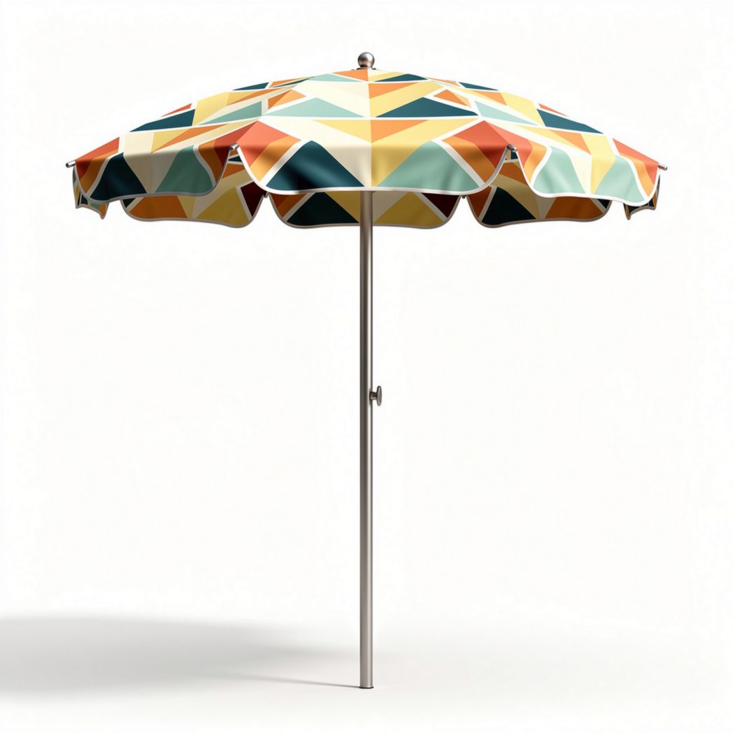 Sonnenschirm mit geometrischem design aus polyester 200 x 200 x 250cm